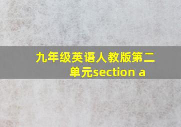 九年级英语人教版第二单元section a